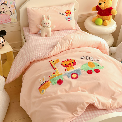 纯棉幼儿园被子三件套全棉被套