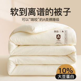 大豆被子春秋冬被加厚保暖棉被芯学生宿舍单人夏凉空调被四季通用