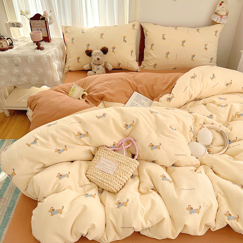 A类母婴级超柔亲肤双层纱四件套