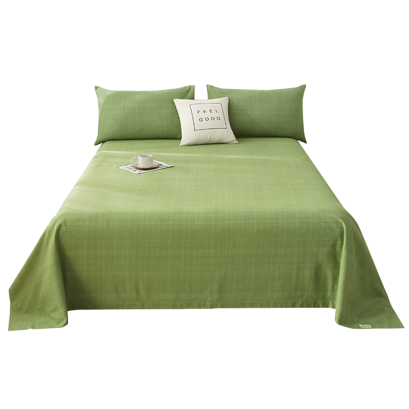 加厚老粗布床单单件亚麻棉麻非纯棉全棉单人宿舍学生枕套三件套