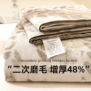 A类加厚纯棉磨毛床单单件100全棉秋冬季炕单人宿舍三件套2025新款