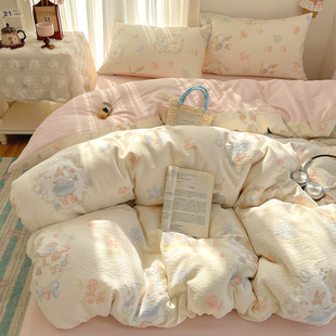 A类母婴双层纱被套单件非全棉纯棉150x200x230被套学生宿舍三件套