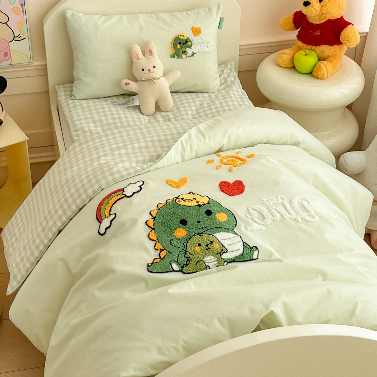 全棉纯棉幼儿园小被子三件套宝宝午睡床上用品儿童床垫入园六件套