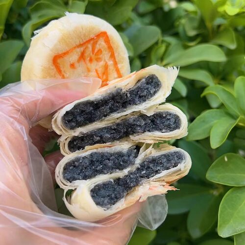 苏式芝麻掉渣老月饼下午茶点心