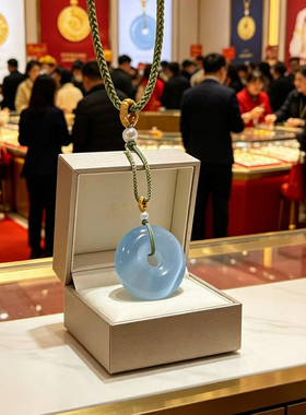 冰透紫罗兰平安扣吊坠直播引流