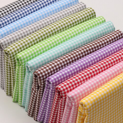 格子布料全棉斜纹手工服装斜纹