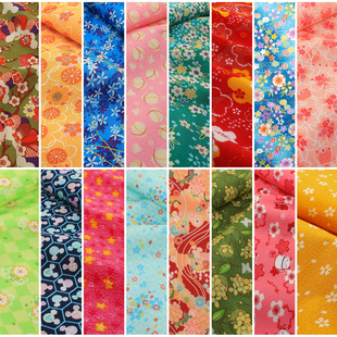 和风绉布 复合无纺布粘合衬 日式面料 细工花簪发饰布料手工diy布