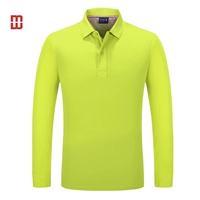 Tùy chỉnh văn hóa quảng cáo ve áo POLO áo dài tay cotton lớp học quần áo in bản đồ áo thun golf - Áo polo thể thao áo thun nam polo