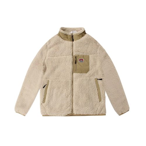BEN DAVIS日版经典LOGO羊羔绒摇粒绒保暖加绒夹克外套棉服