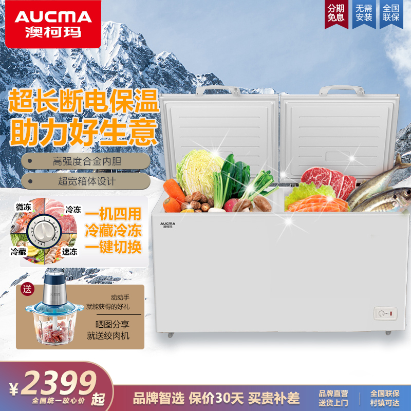 澳柯玛双门商用冰柜大容量
