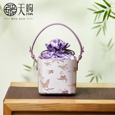 pmsix女包中国风旗袍包女水桶包