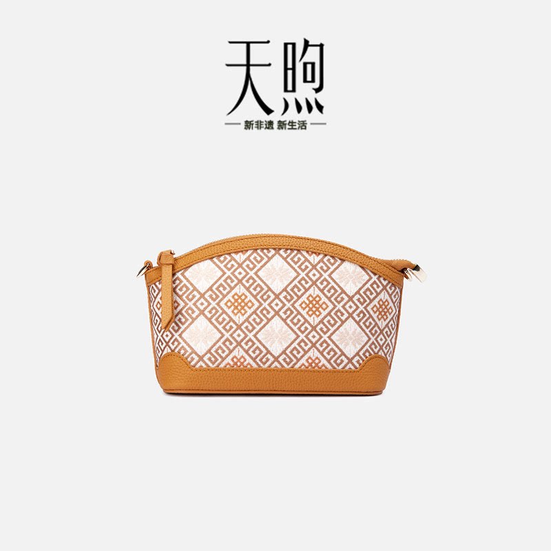 Pmsix天煦新中式非遗名家壮锦李村灵民族风中国结单肩手拿小包女