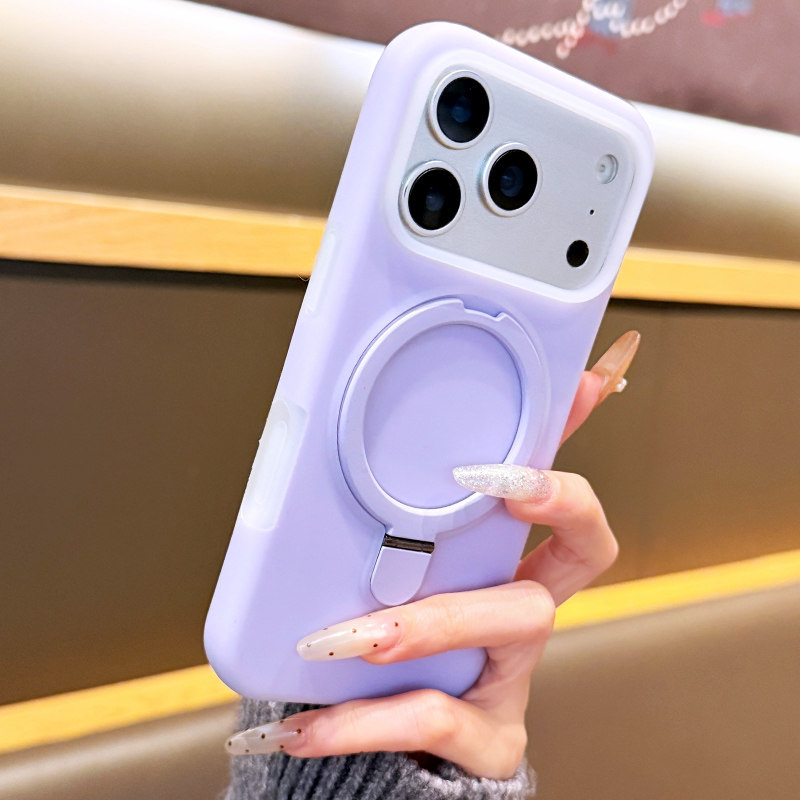 带磁吸支架一体手机壳适用iPhone16promax相机按键全包苹果17果冻液态硅胶15防摔14plus/13/12大孔不包镜头11