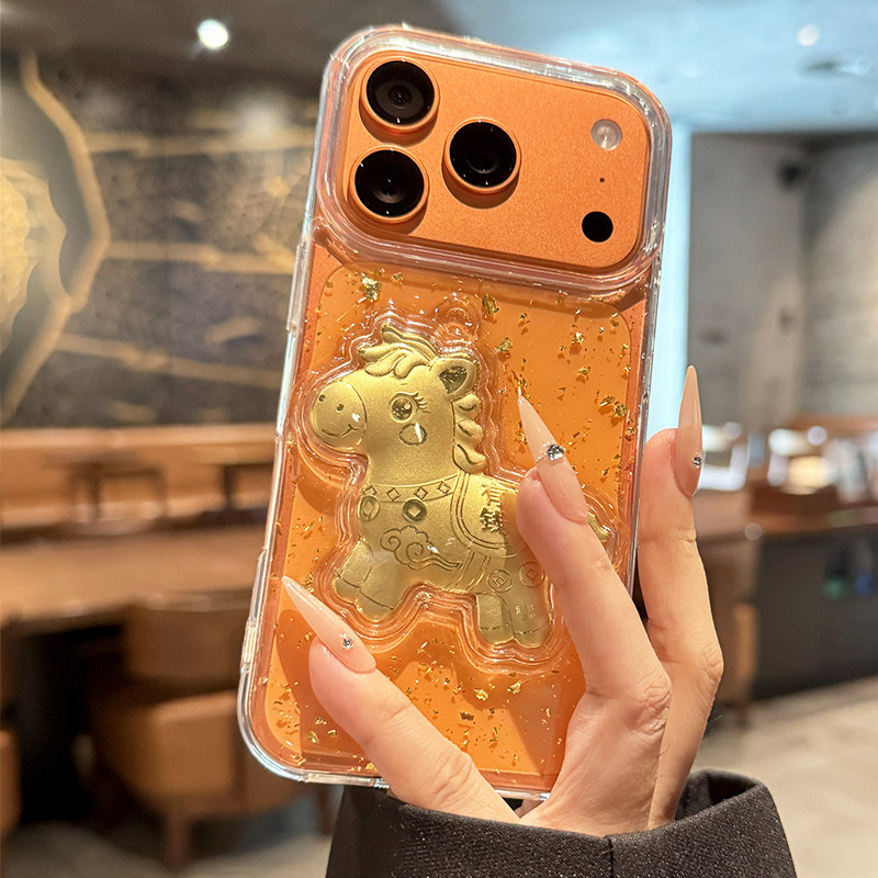 发财马上有钱手机壳适用honor荣耀x70/x60/X50/X40/maigc8/maigc7pro/畅享70x金箔滴胶立体透明软壳硅胶防摔