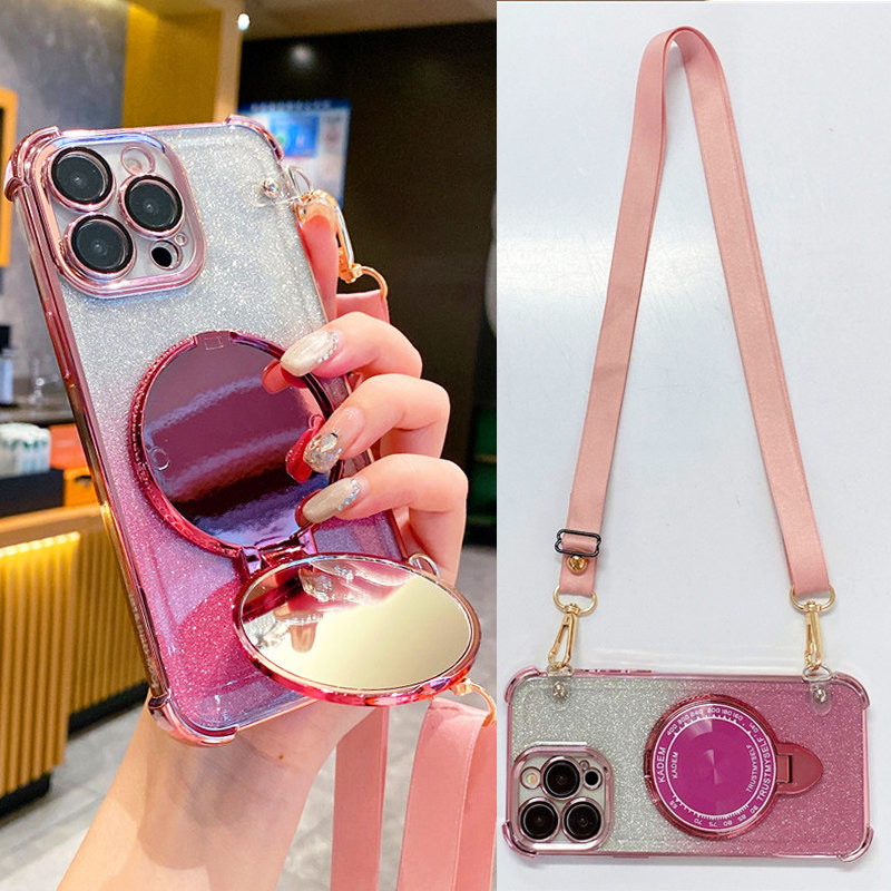 适用vivos19手机壳补妆镜子支架s18pro镜头膜全包s17气囊防摔s16闪粉s15硅胶s12软壳s30斜挎可背s50带挂绳s20