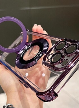 适用华为nova13手机壳磁吸支架nova12pro指环扣nova11带镜头膜nova15全包nova9气囊防摔nova8硅胶7se透明软壳