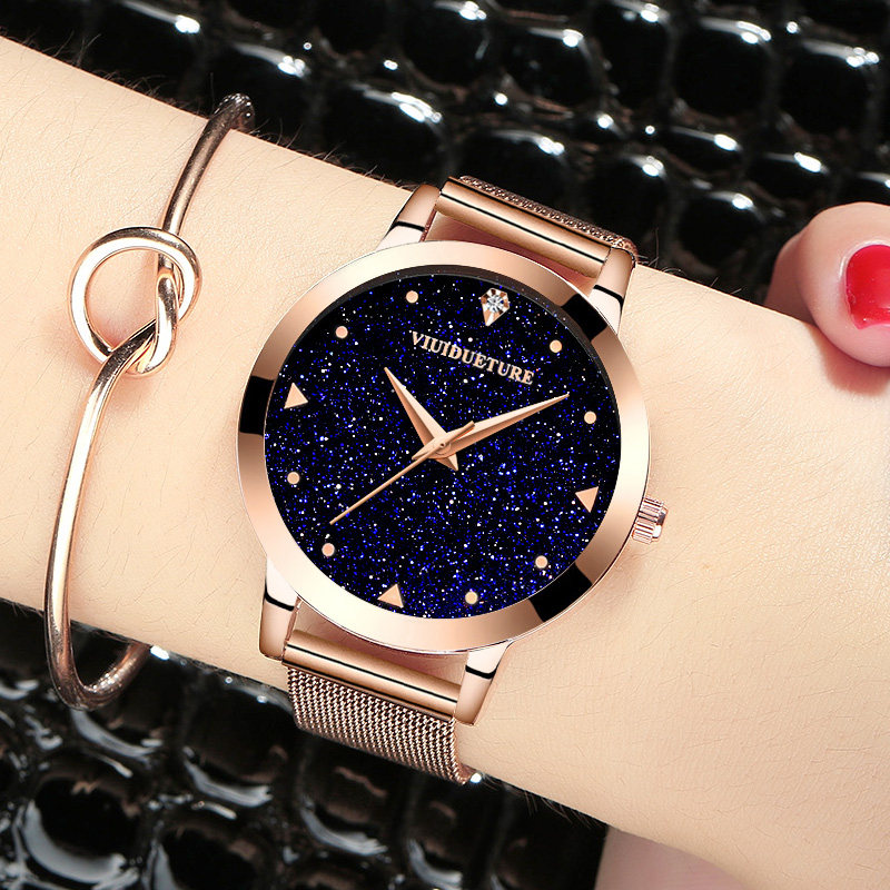女士手表 女款 时尚正品女名牌简约气质网红星空大气复古防水学生
