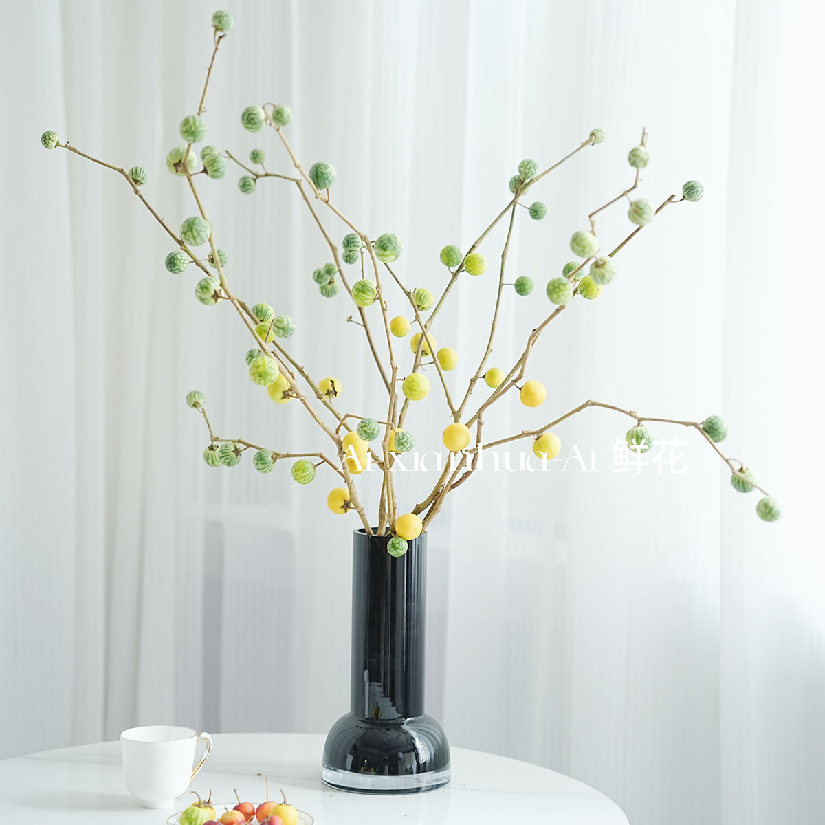 季节小众黄绿色观赏小西瓜鲜枝