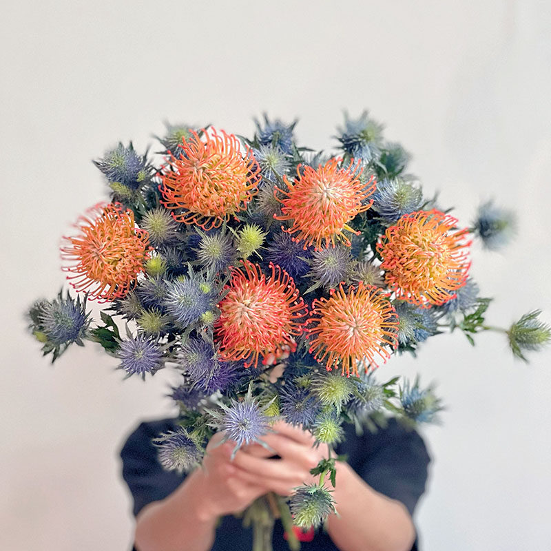 进口花组合插花花束针垫刺芹鲜花云南直发年宵花节日送人花期长