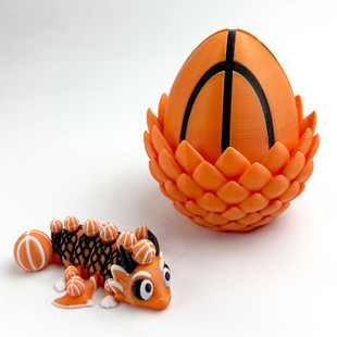 3d打印蓝球龙蛋套装饰小飞龙手办玩偶汽车摆件中国龙模型儿童玩具