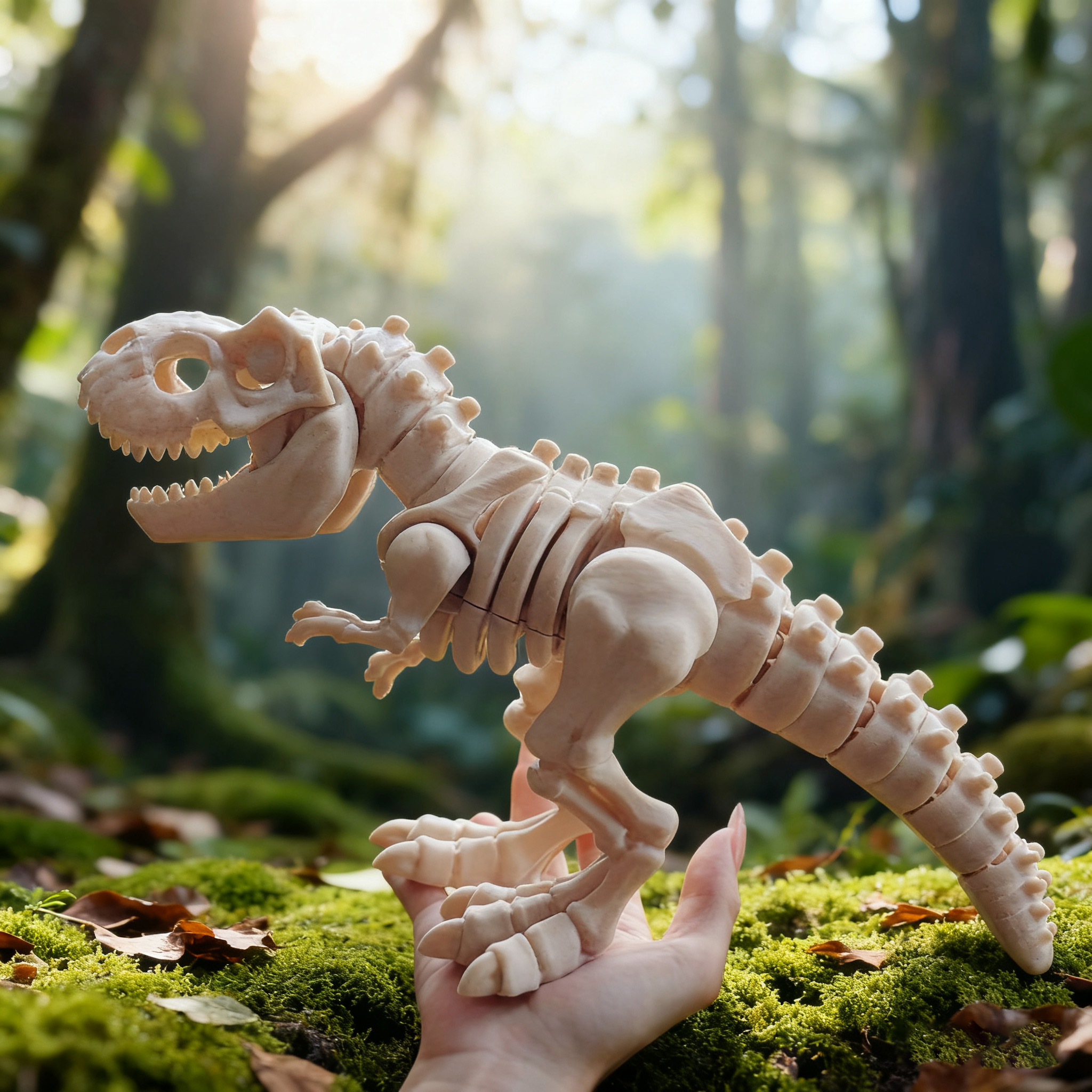3D打印霸王龙骸骨可动儿童侏罗纪恐龙生日玩具六一礼物创意摆件