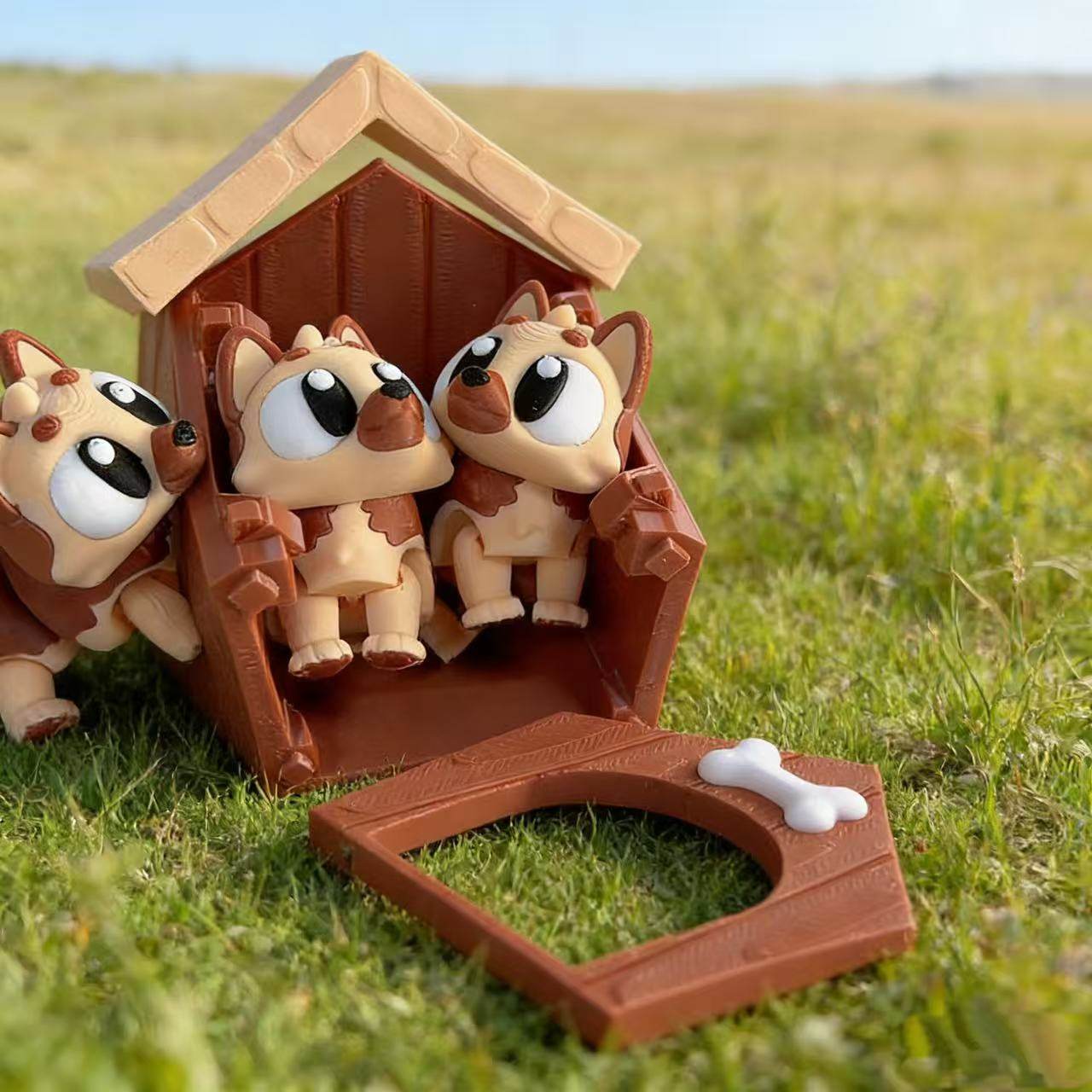 3D打印新款可爱呆萌小德牧+房子过家家模型塑料儿童桌面玩具礼物,家居饰品,3D模型摆件,淘宝优惠券,粉丝福利购,淘宝优惠卷