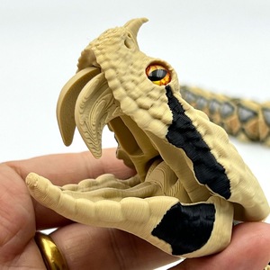 新款响尾蛇3d打印蛇玩具手办关节可动物模型仿真小蛇玩具创意礼物