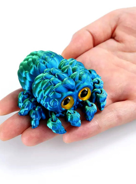 3d打印蜘蛛卢卡斯关节可活动收缩可爱蜘蛛男孩女孩模型玩具摆件