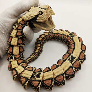 3D打印响尾蛇新款蝰蛇全身关节可动立体仿真动物模型桌面摆件玩具