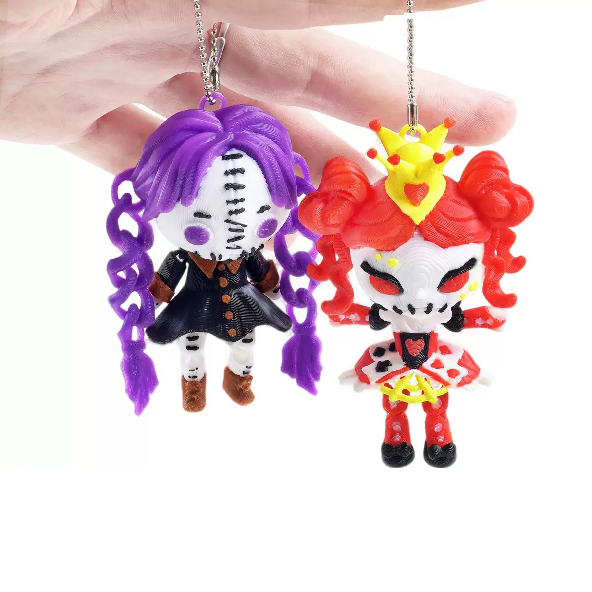 3d打印怪诞疯人院红皇后诡异挂件万圣节关节可动稀奇古怪手办玩具