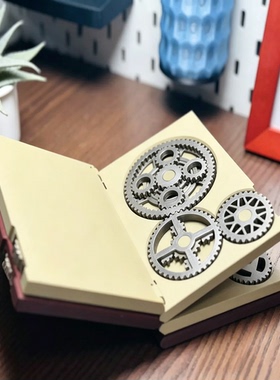3D齿轮之书可转动密码益智摆件