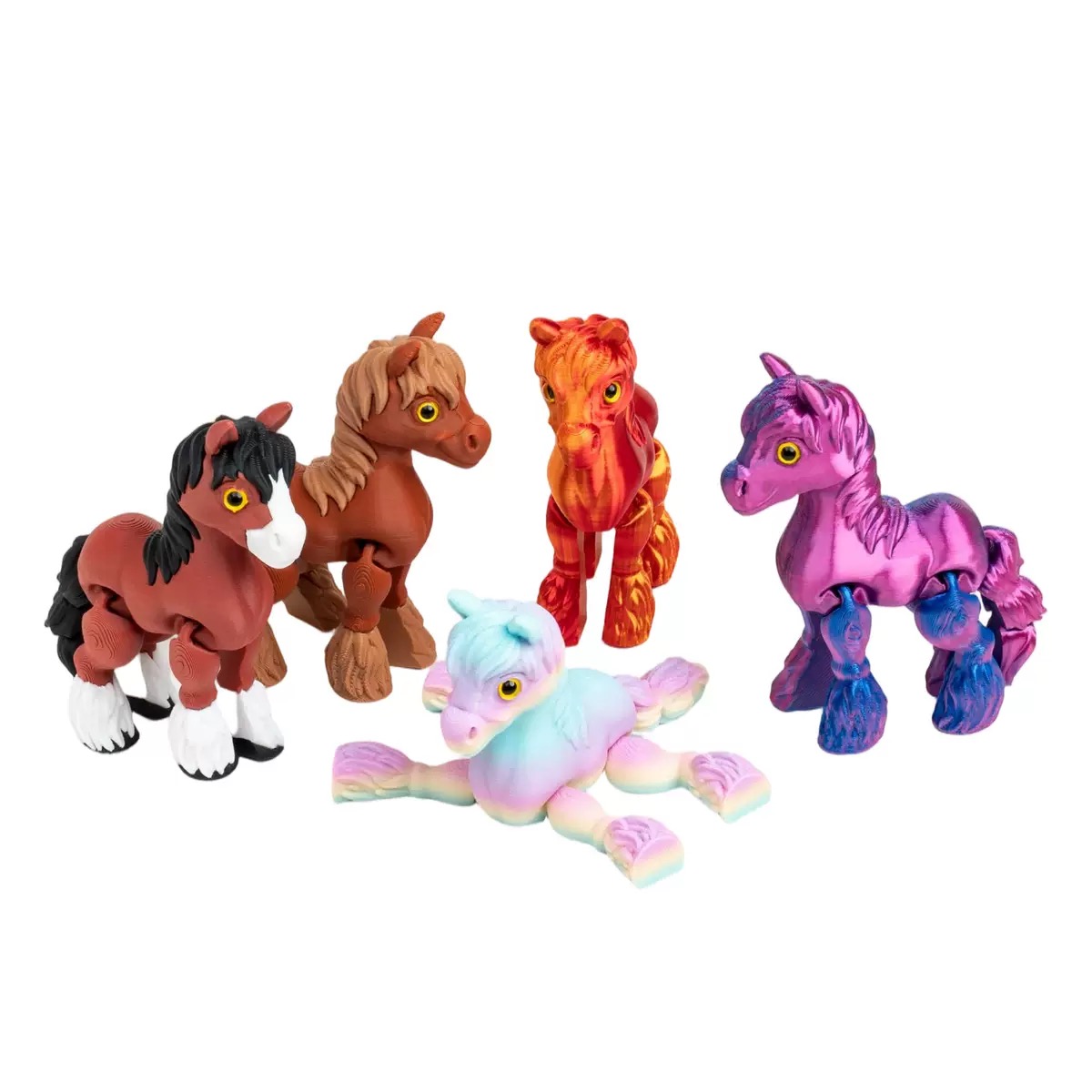 3d打印玩具马彩色龙2026新款礼物儿童玩具小马手办仿真造型桌摆马