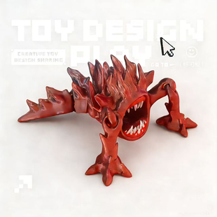 新款3D打印沉睡的苏醒的月亮宇宙红鱼可动海洋生物利维坦迷航玛雅