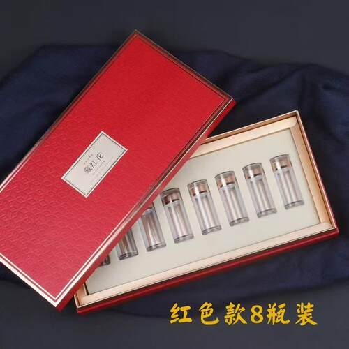高档虫草礼盒空盒8瓶装铁皮石斛礼品盒藏红花名贵滋补品通用包装