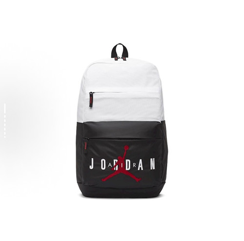 Jordan Brand刺绣飞人拉链开合聚酯纤维双肩包黑白色DA5202-100