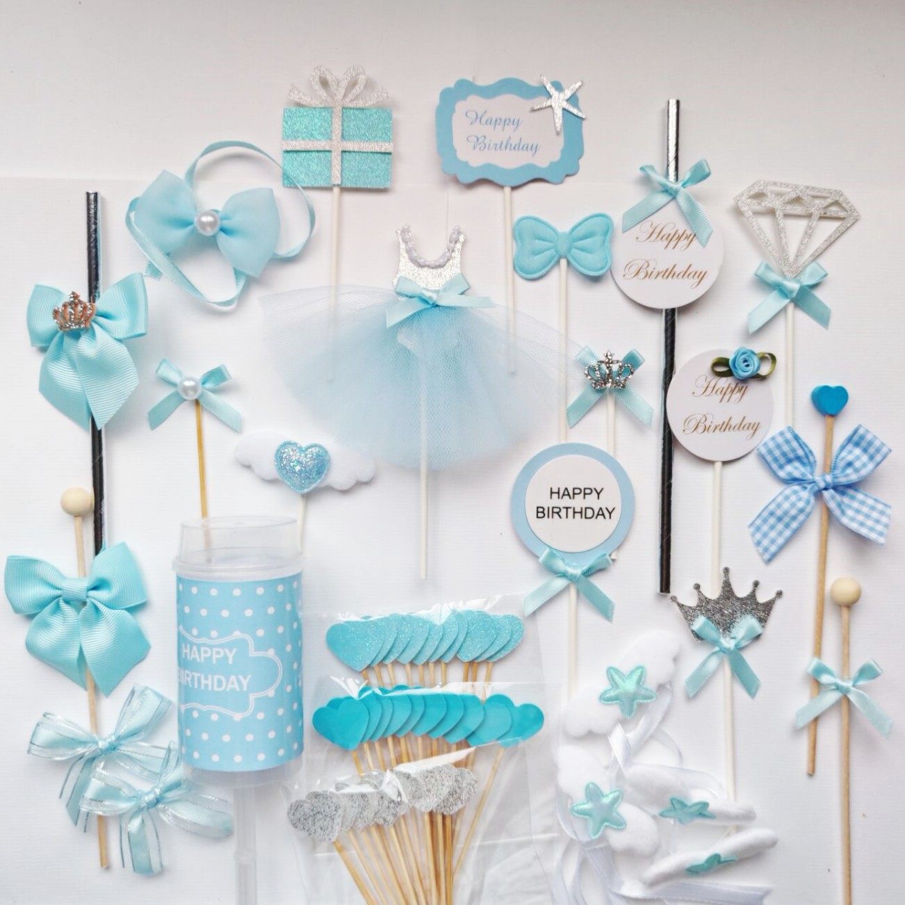 蓝色甜品台布置生日快乐蛋糕插牌装饰纸杯布丁瓶推推乐围边插件,节庆用品/礼品,节日装扮用品,淘宝优惠券,粉丝福利购,淘宝优惠卷