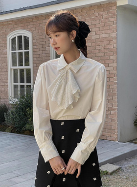 【安妮罗曼日记】歌铭法式复古衬衫女2025秋季新款长袖上衣Y1820F