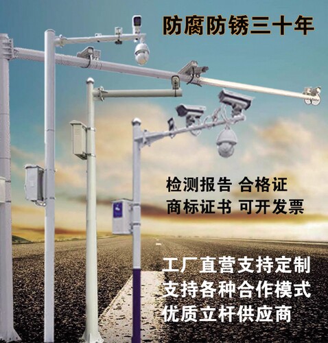 小区监控杆卡口立杆立柱杆件
