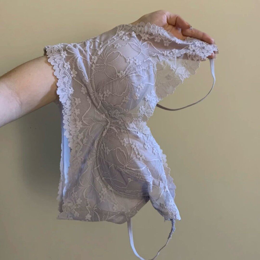 紫色韵味!法式蕾丝美背内衣女士胸罩聚拢小胸无钢圈蕾丝吊带内搭