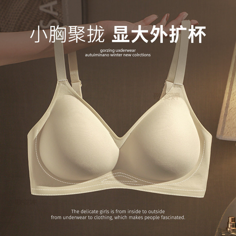 原版韩国外扩内衣女小胸显大无痕加厚收副乳防下垂聚拢平胸文胸罩
