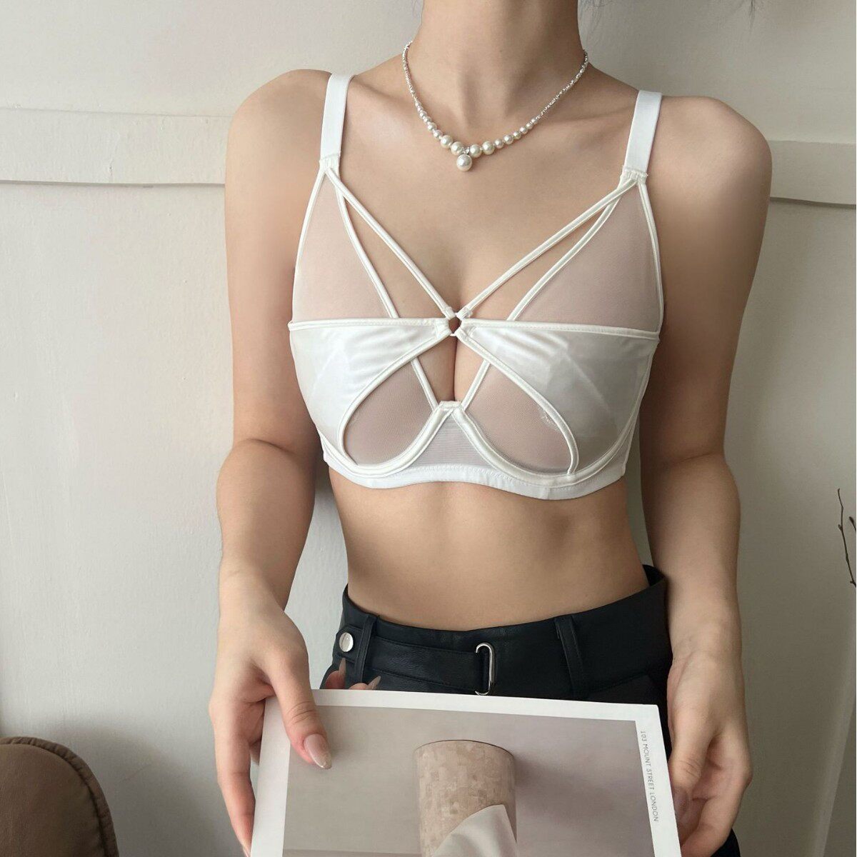 性感纯欲法式美胸内衣女超薄款大胸显小上托聚拢防下垂大码文胸罩