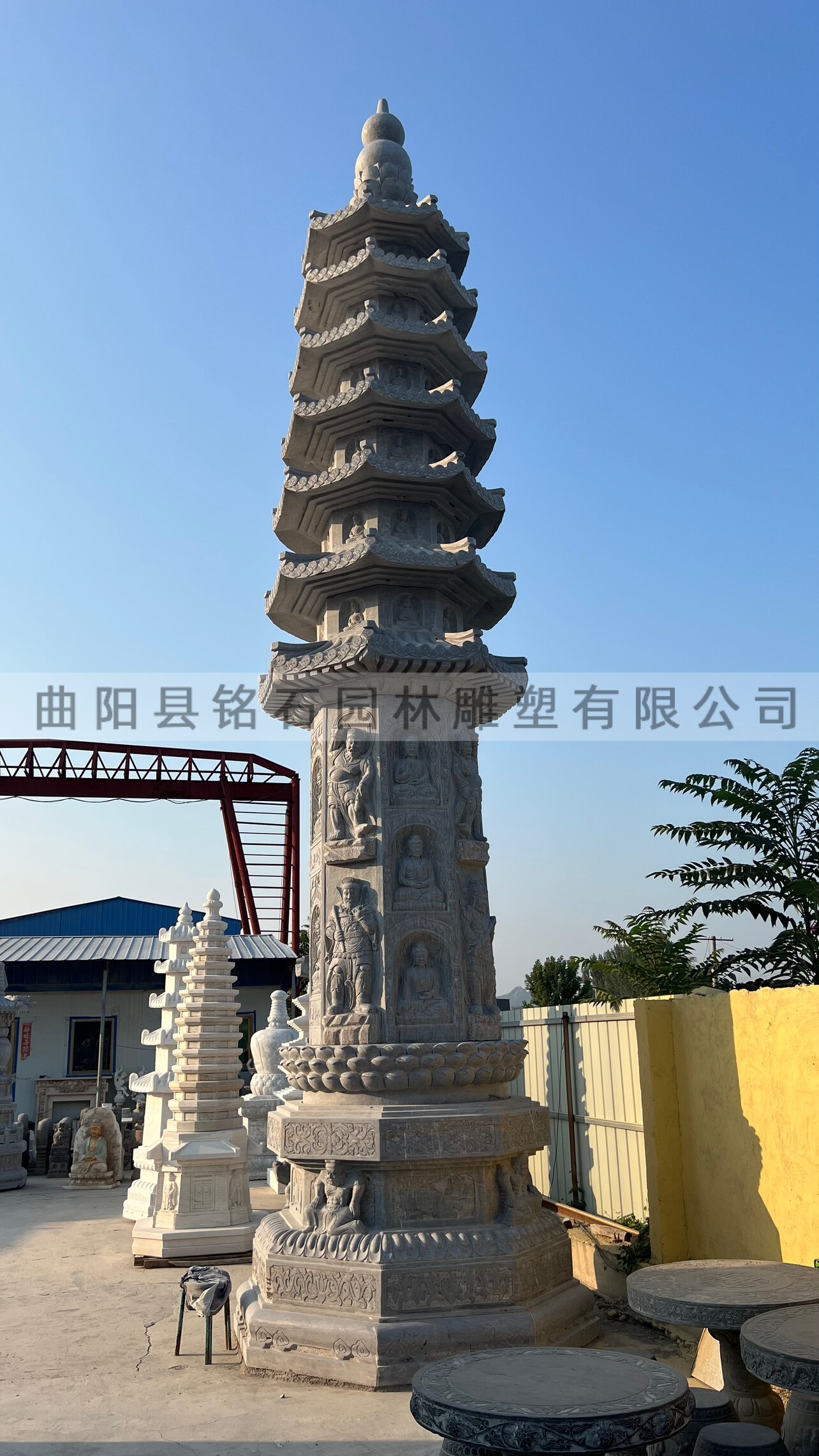 石雕佛塔 大理石佛塔景观雕塑 汉白玉佛塔 石材雕刻寺庙佛塔
