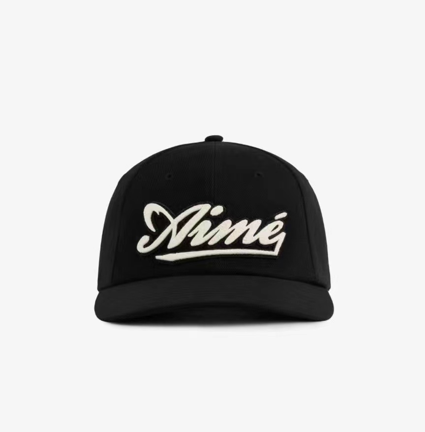 thumbnail for AIME LEON DORE Minimalist American Letter-Block Felt Embroidery Cap Large Curved Brim Sunhat Baseball Cap