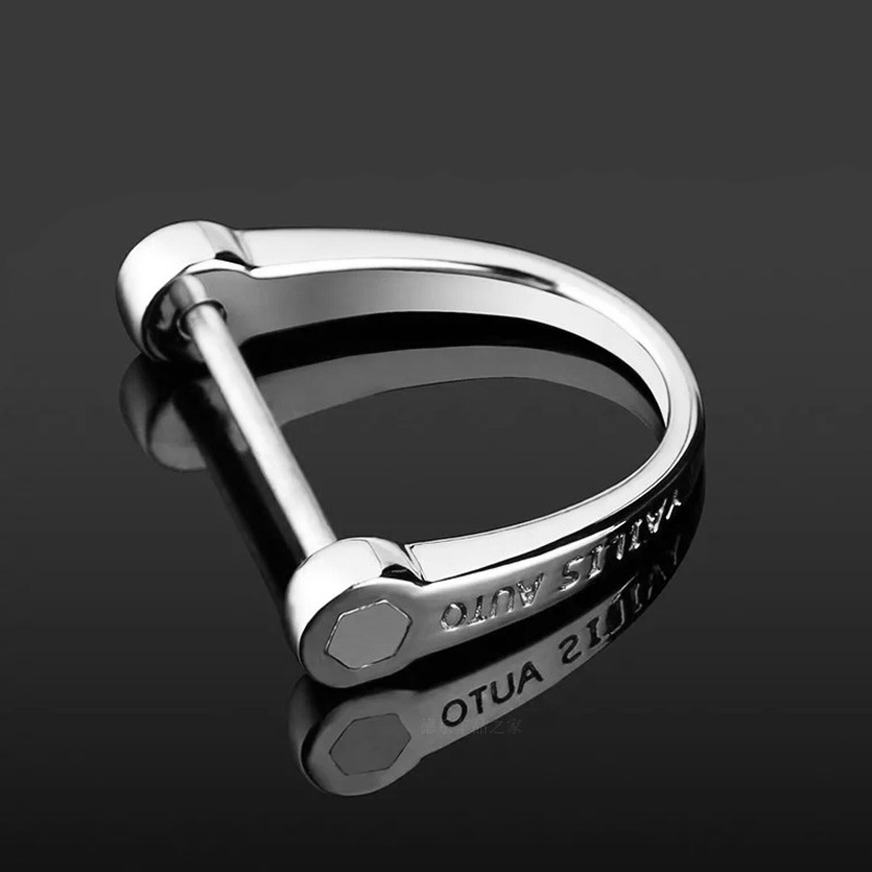 正品内六角防刮马蹄扣汽车钥匙链防脱落钥匙扣配件合金钥匙圈挂件