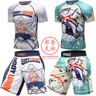MMA银背猩猩斗鸡搏击服短袖短裤UFC综合格斗训练服巴西柔术防磨衣