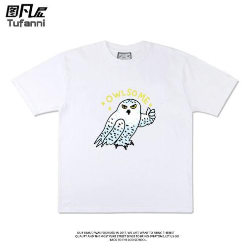 OWLSOME猫头鹰短袖T恤夏季纯棉趣味小众设计情侣男女潮衣服
