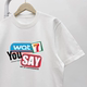 纯棉WHAT 广东话纯棉情侣装 美式 YOU SAY粤语文化T恤短袖 半袖 潮