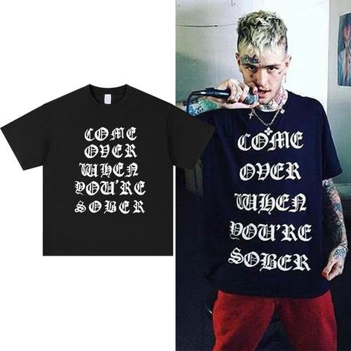 lil peep同款短袖男ins潮百搭美国潮牌t恤圆领宽松嘻哈半袖超火