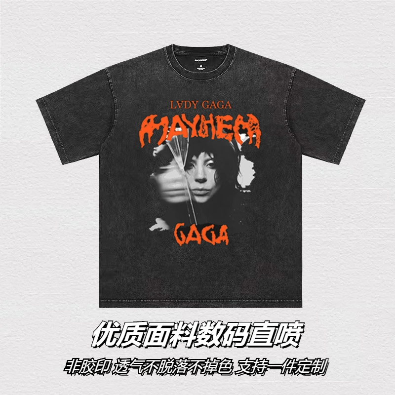 Lady Gaga新加坡演唱会同款应援服衣服短袖T恤周边设计半袖背心