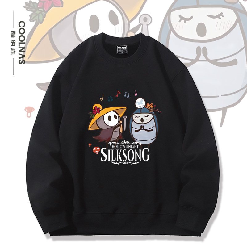 空洞骑士游戏丝之歌周边可爱音乐家联名圆领卫衣男女春秋百搭上衣